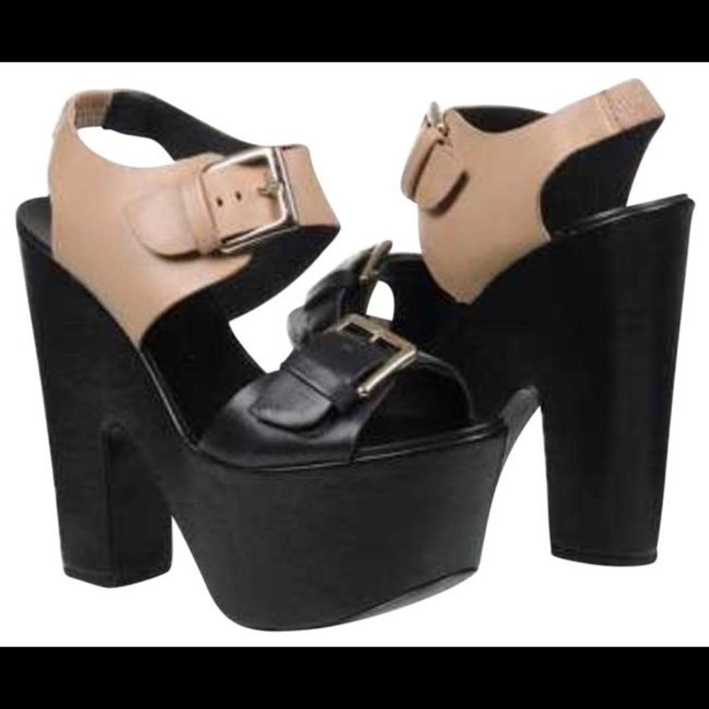 REPORT SIGNATURE COLOR BLOCK PLATFORM SANDALS